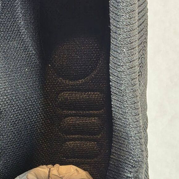 HKR Black Knitted Slip-On Sneakers with Ribbed Texture Size 9 - Picture 12 of 17